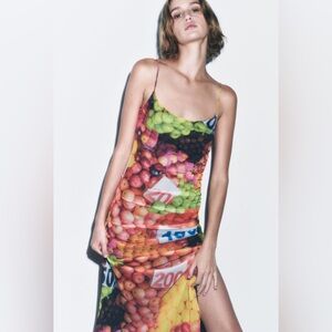 ZARA Printed Straps Dress